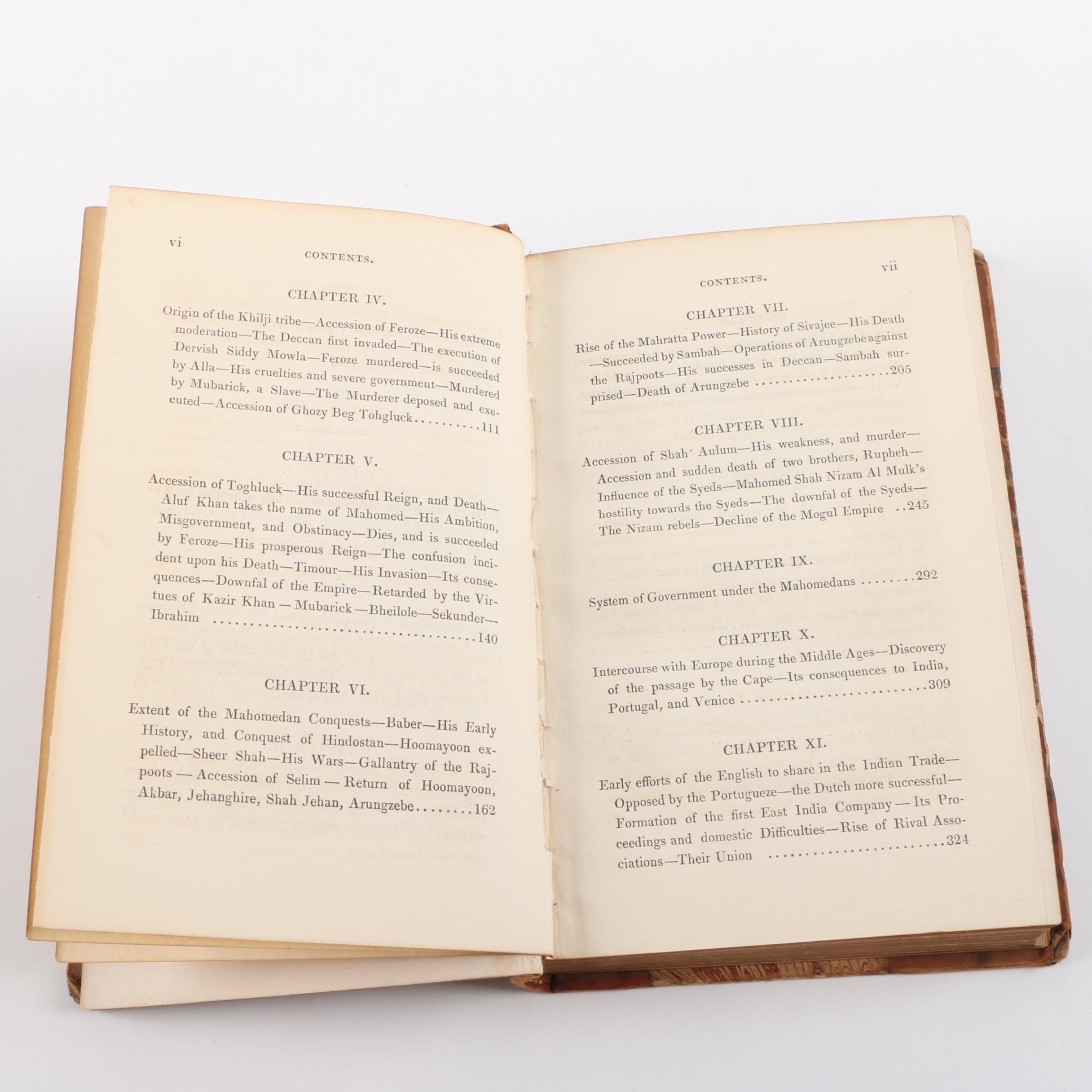 Assorted Antique Books including Two-Volume "History of British India"