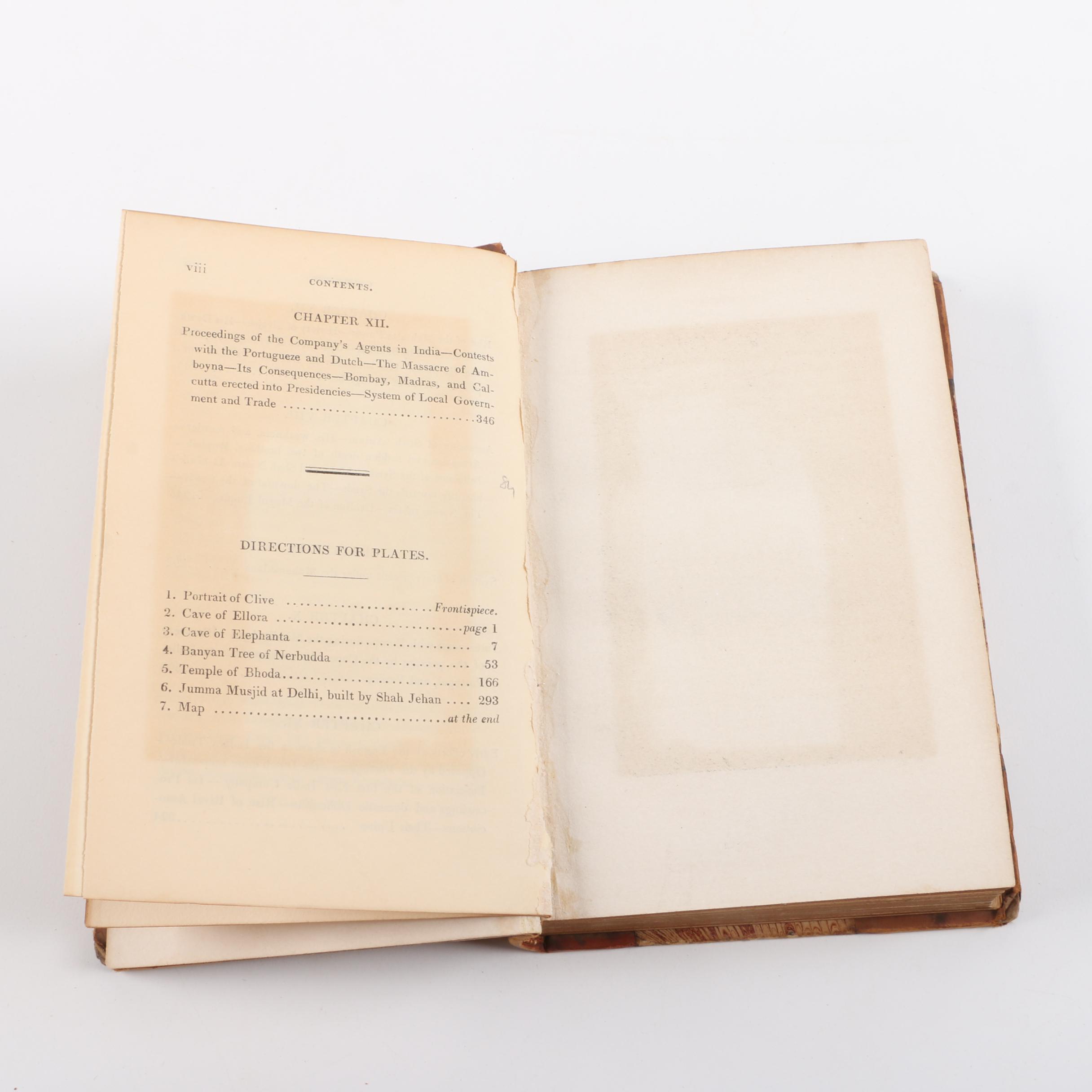 Assorted Antique Books including Two-Volume "History of British India"