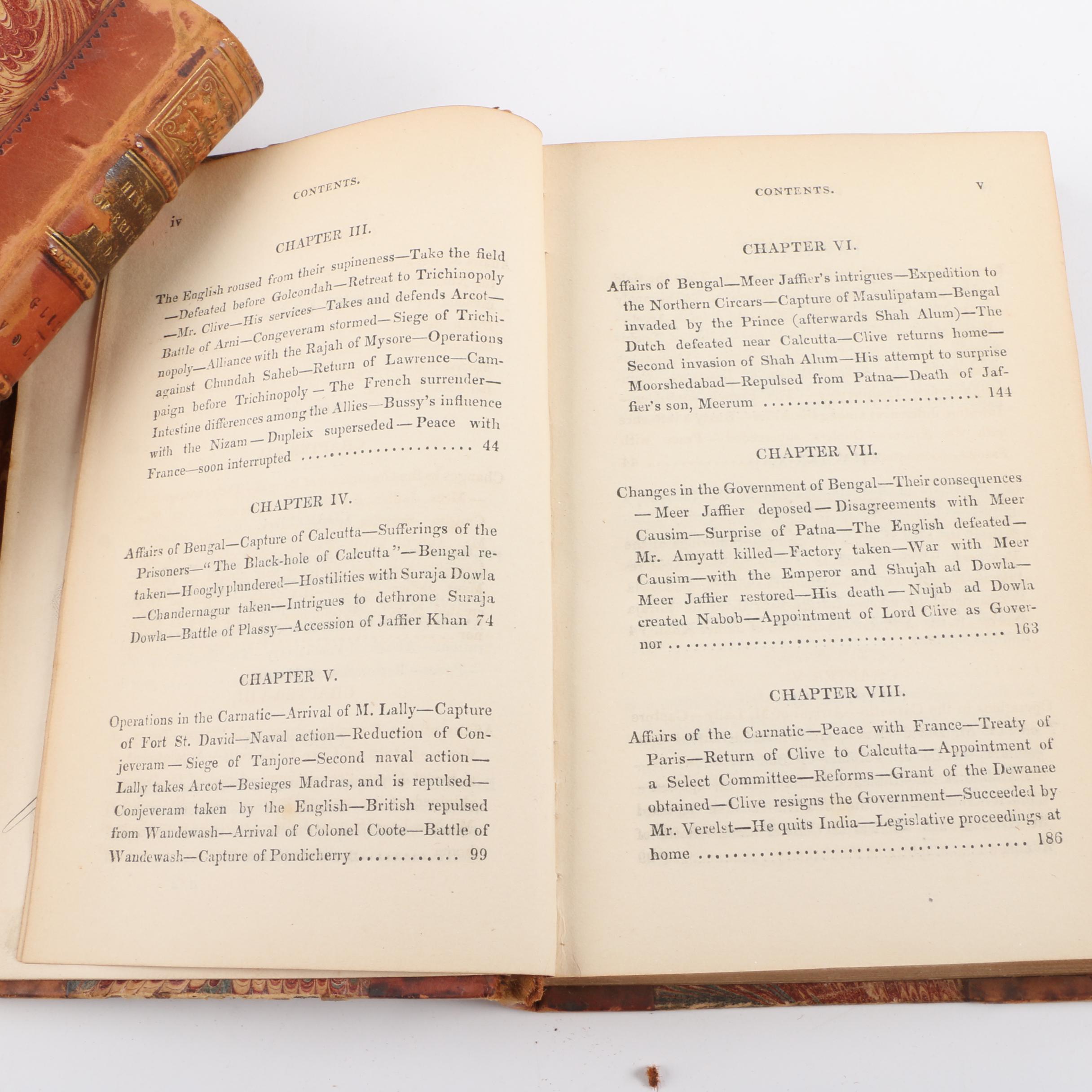 Assorted Antique Books including Two-Volume "History of British India"