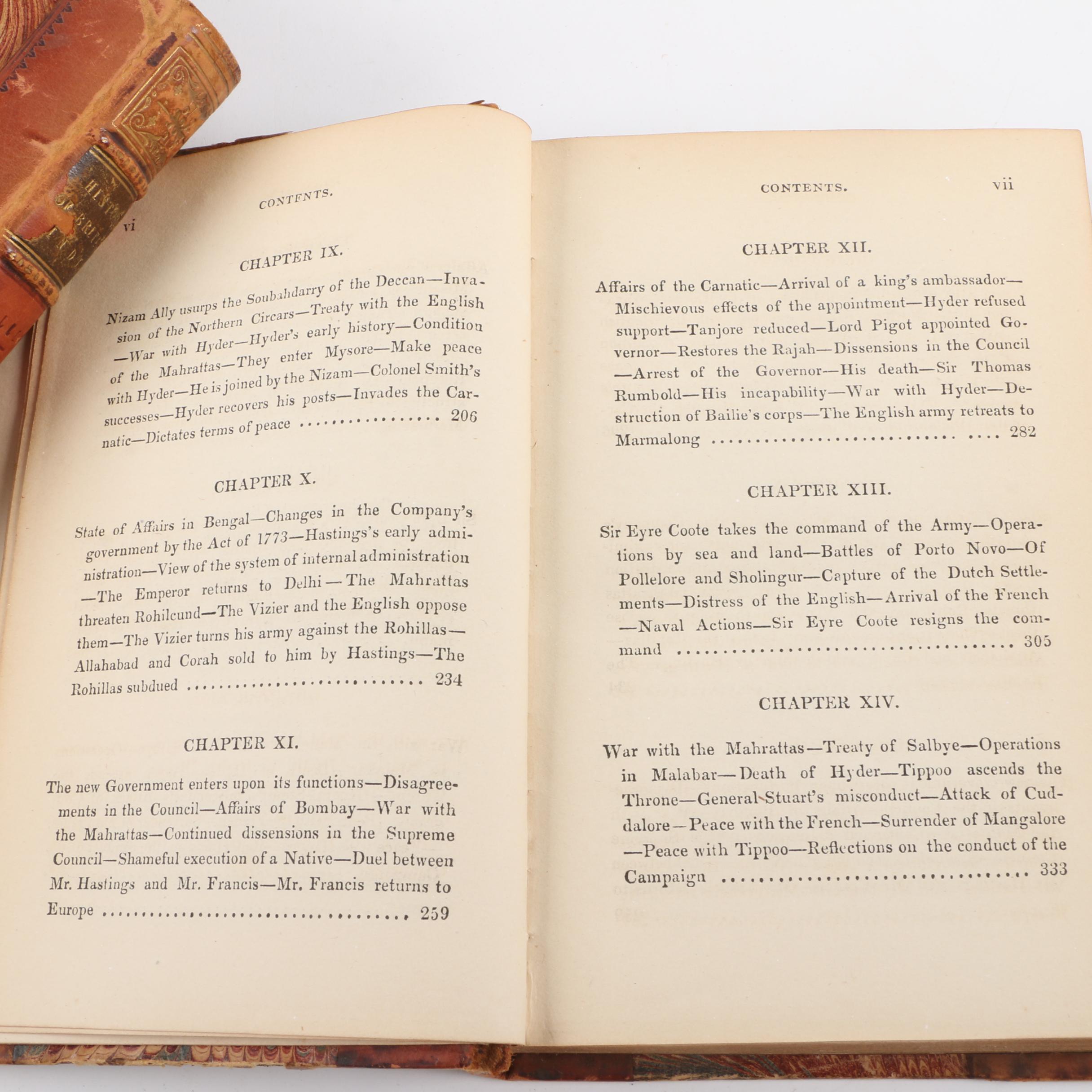 Assorted Antique Books including Two-Volume "History of British India"