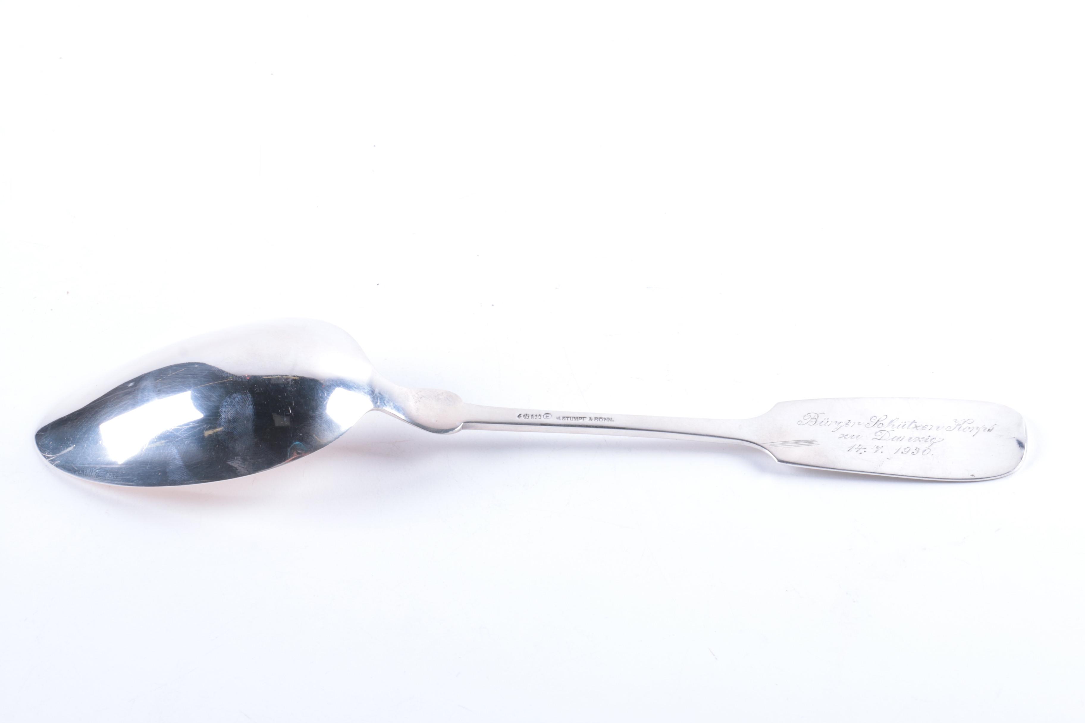 Friedrich Feuerstein 800 Silver Serving Spoon