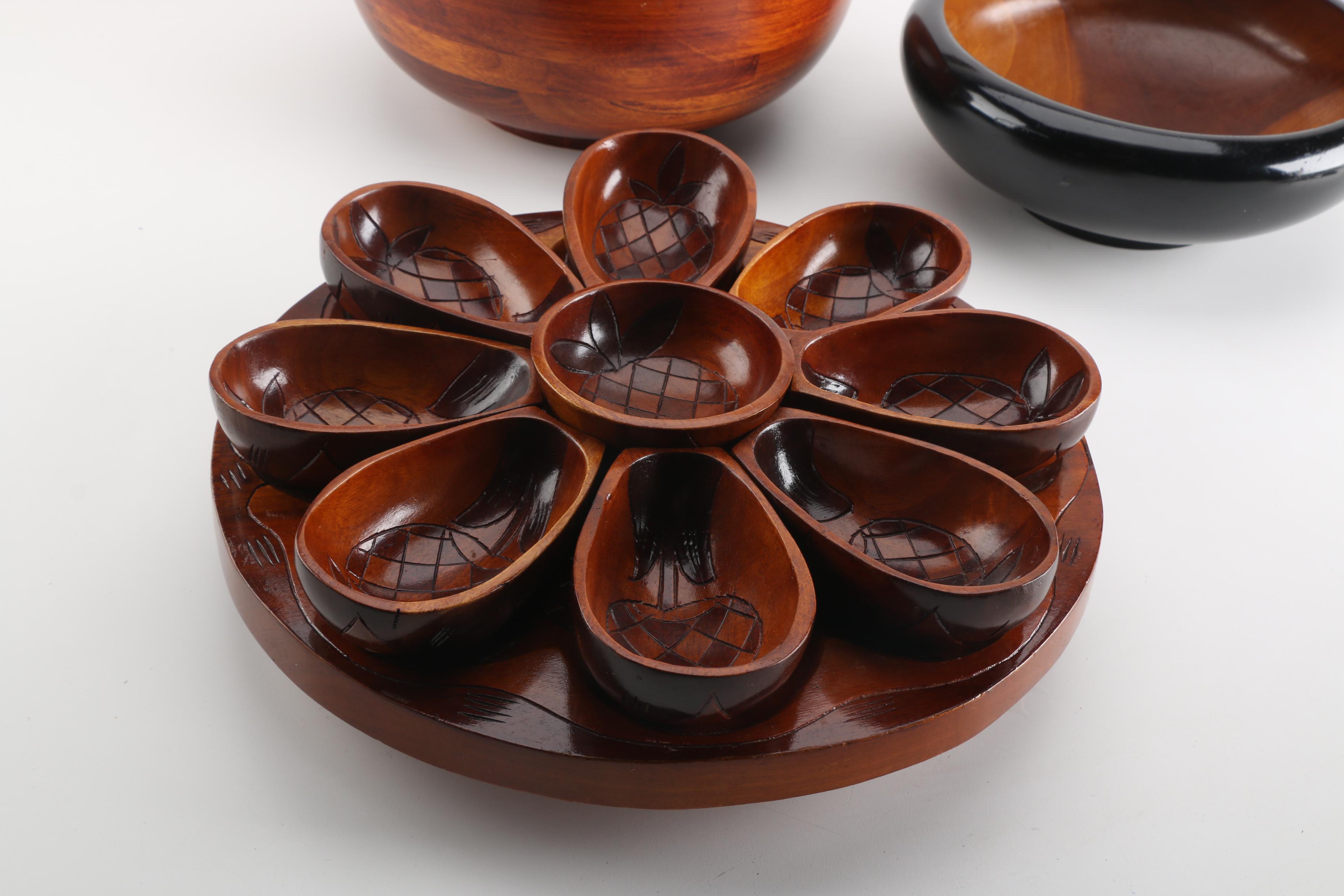 Monkey Pod Bowls and Other Wooden Serveware