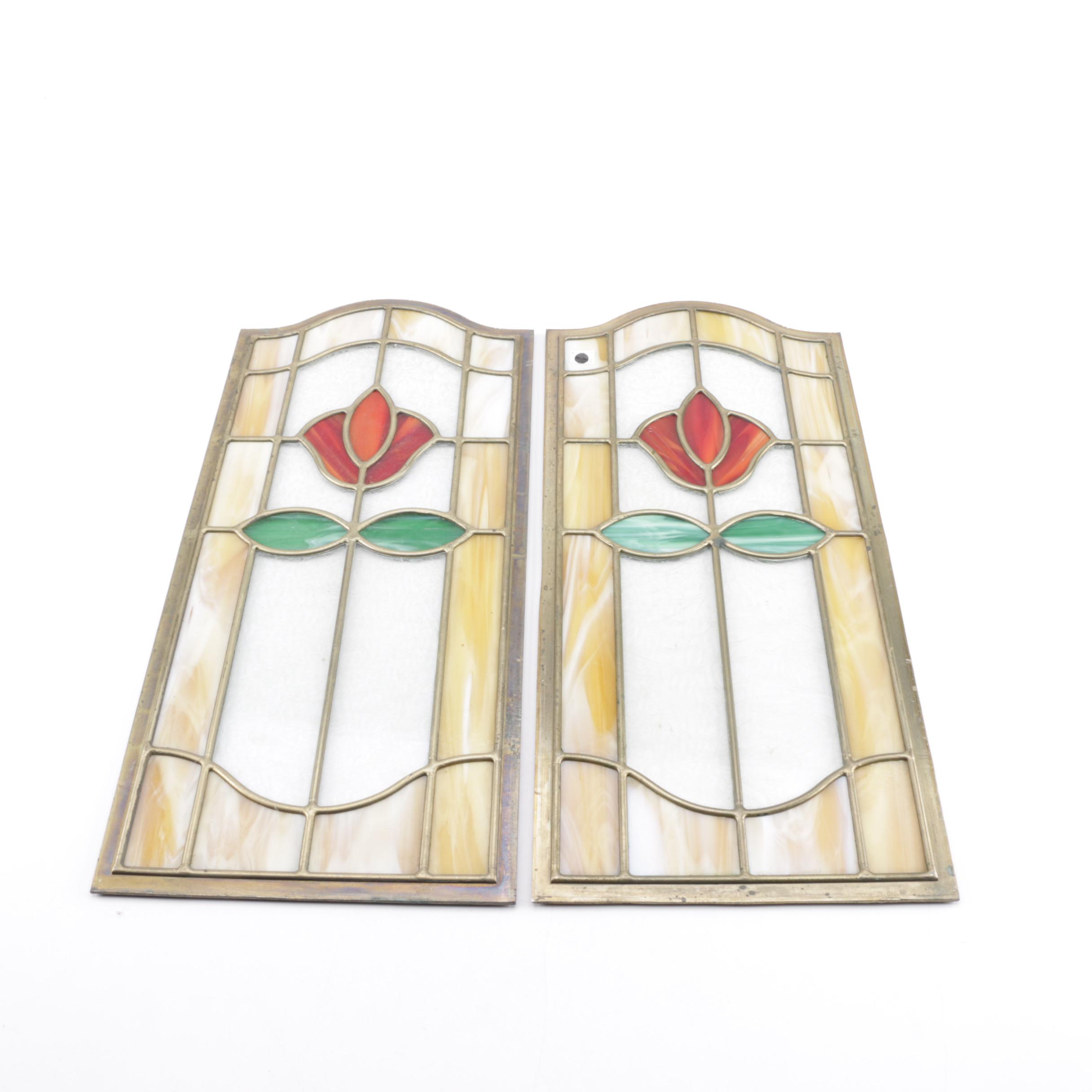 Traditional Framed Stained Glass Panels