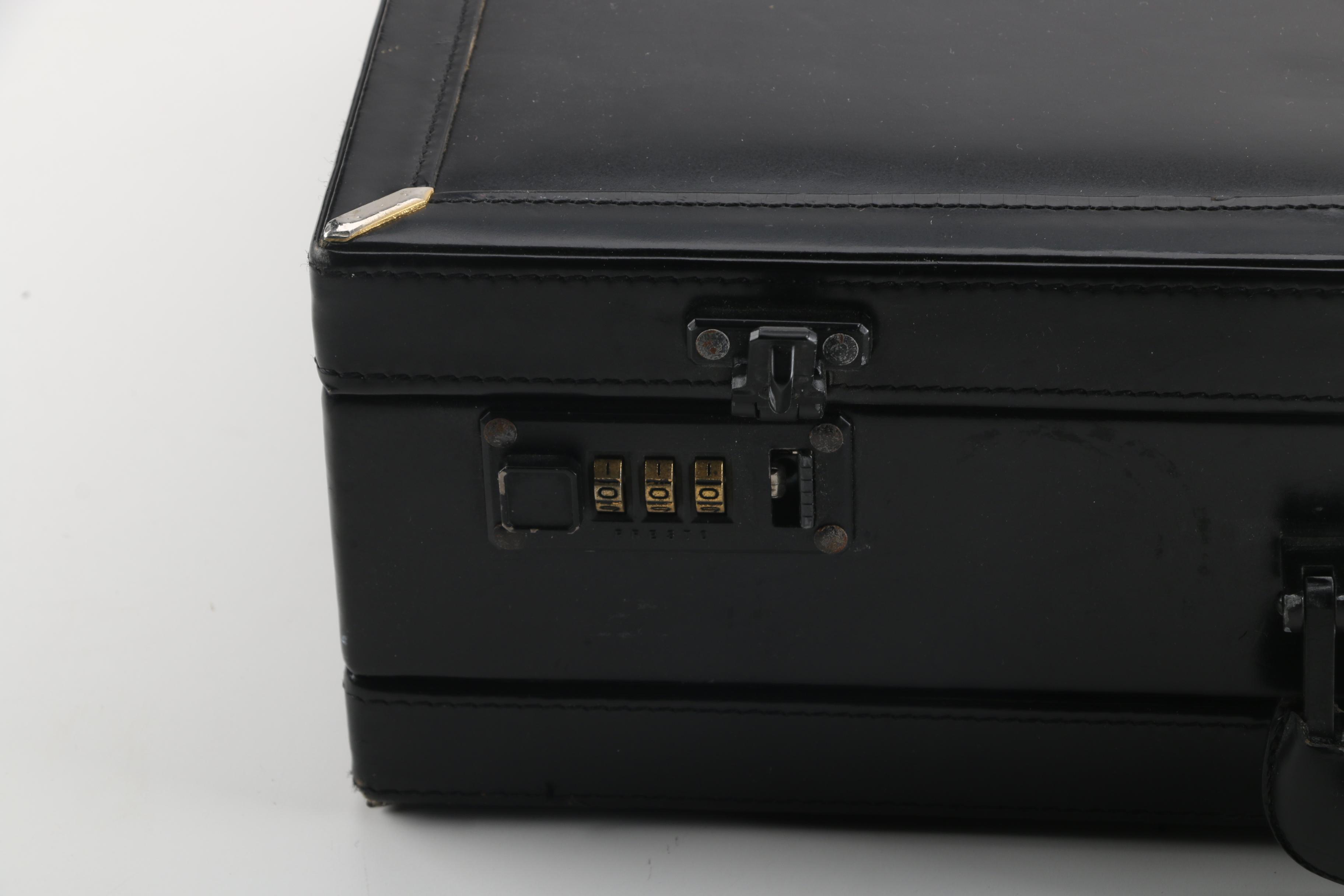 Condotti of Italy Black Leather Briefcase