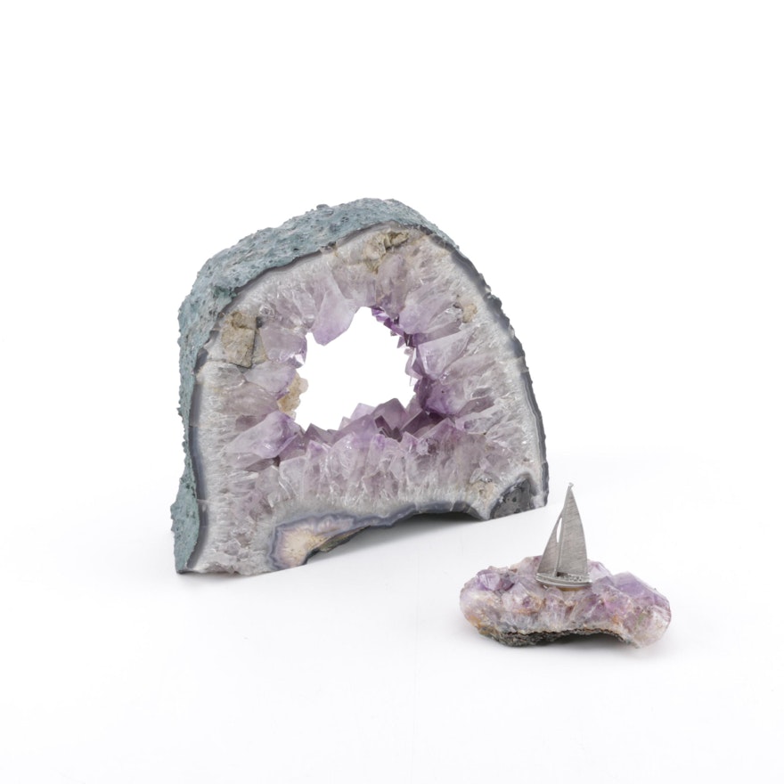 Amethyst Geode and Crystal Mass