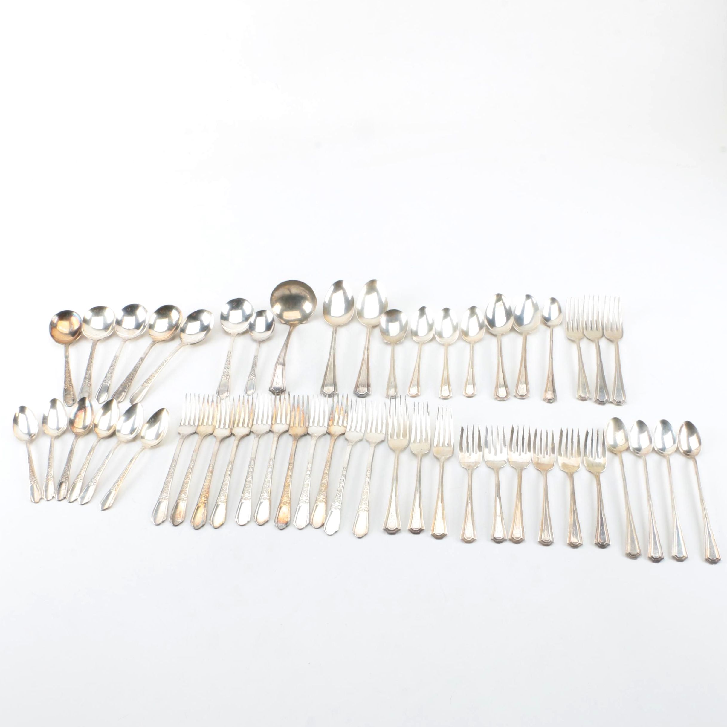 S.L. & G.H. Rogers Silver Plate Forks and Assorted Silver Plate Flatware Sets