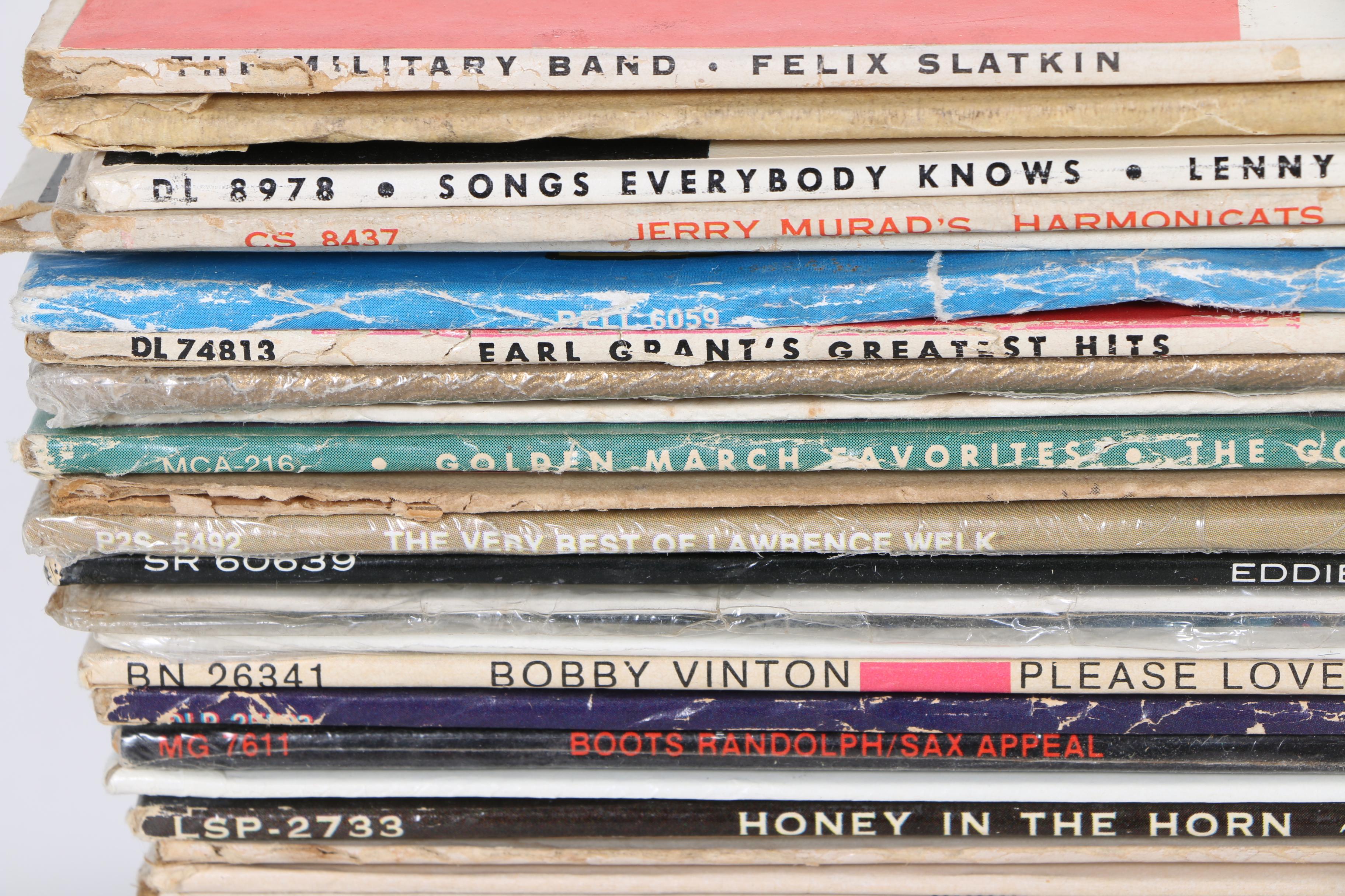 Collection of Vintage LP Records Including Military Marches