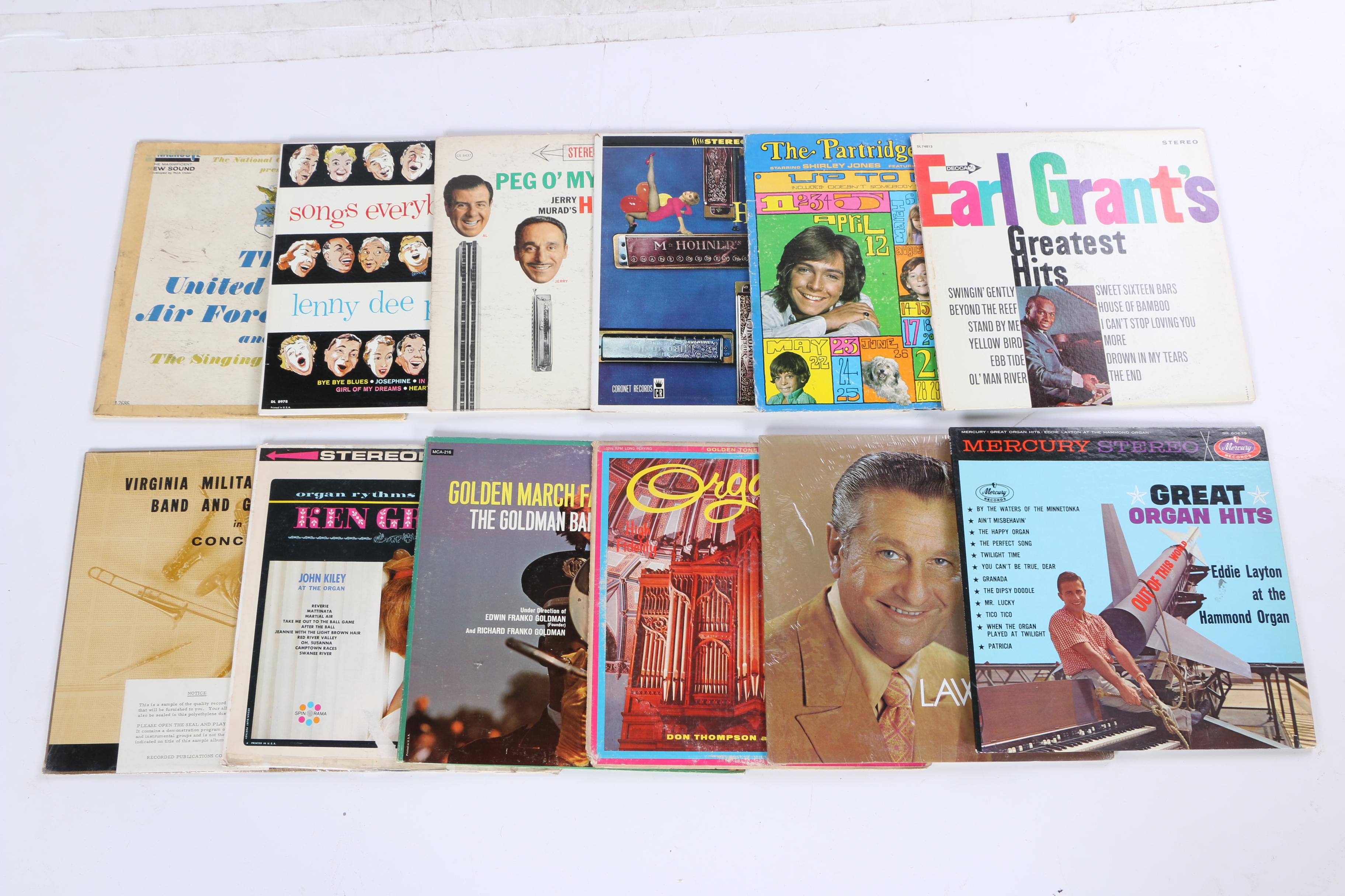 Collection of Vintage LP Records Including Military Marches