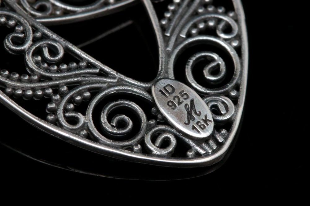 Robert Manse Sterling Silver, 18K Yellow Gold and Peridot Charm Dangle Earrings