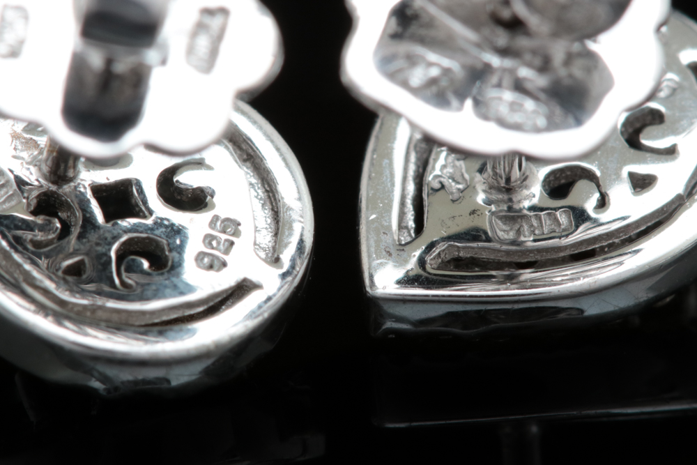 Robert Manse Sterling Silver, Blue and White Topaz Earrings