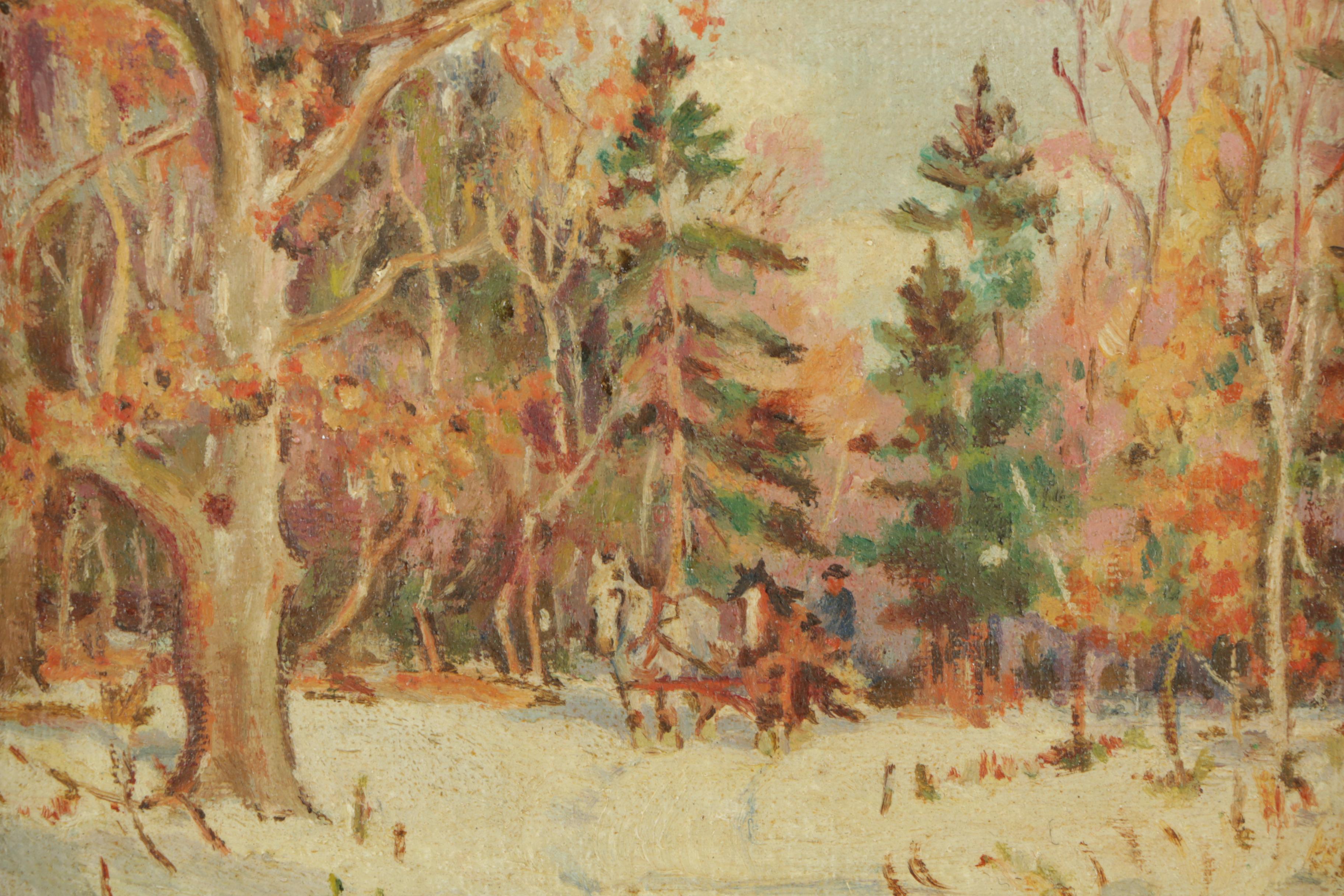 M. Entwistle Oil Painting on Canvas Board