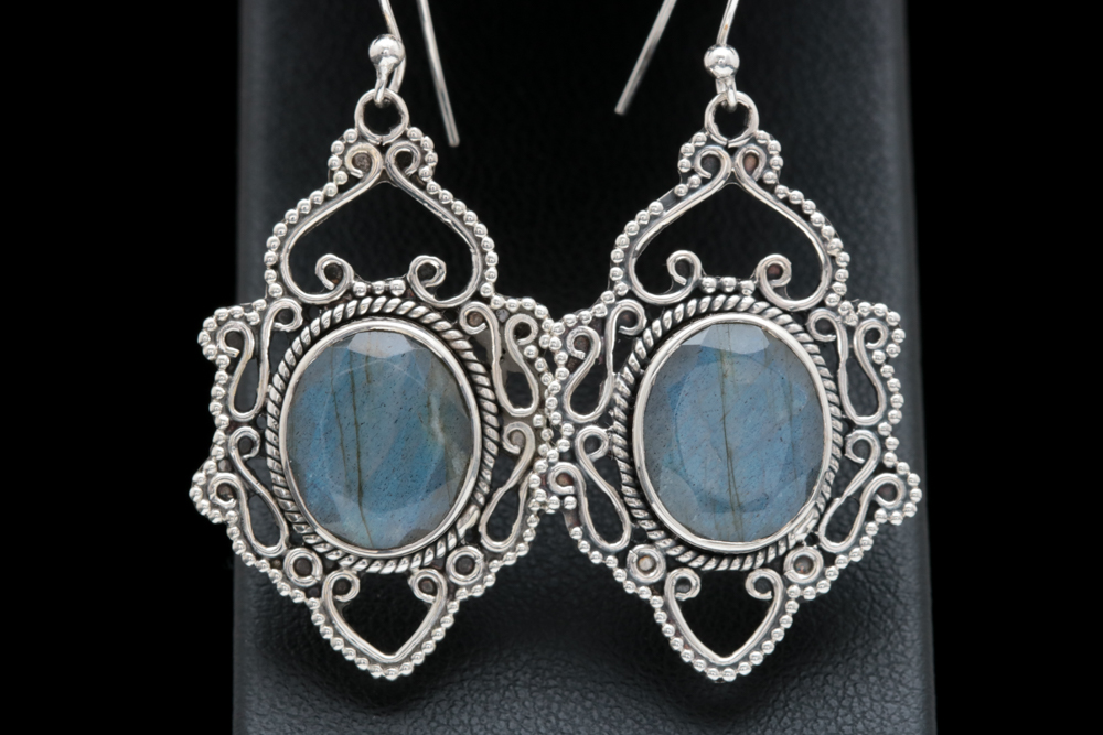 Sterling Silver and Labradorite Dangle Earrings