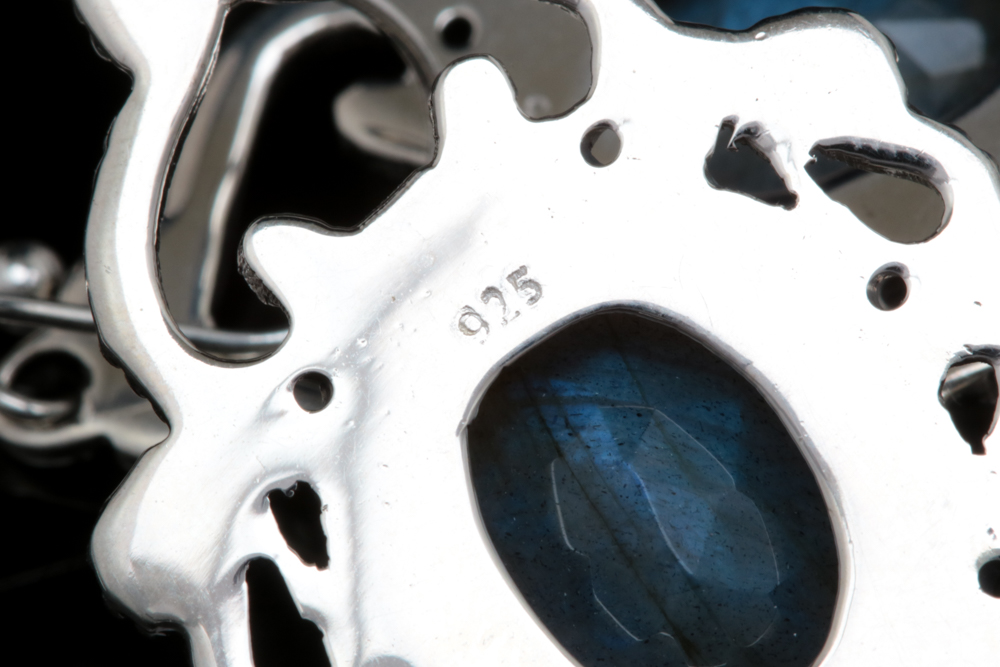 Sterling Silver and Labradorite Dangle Earrings