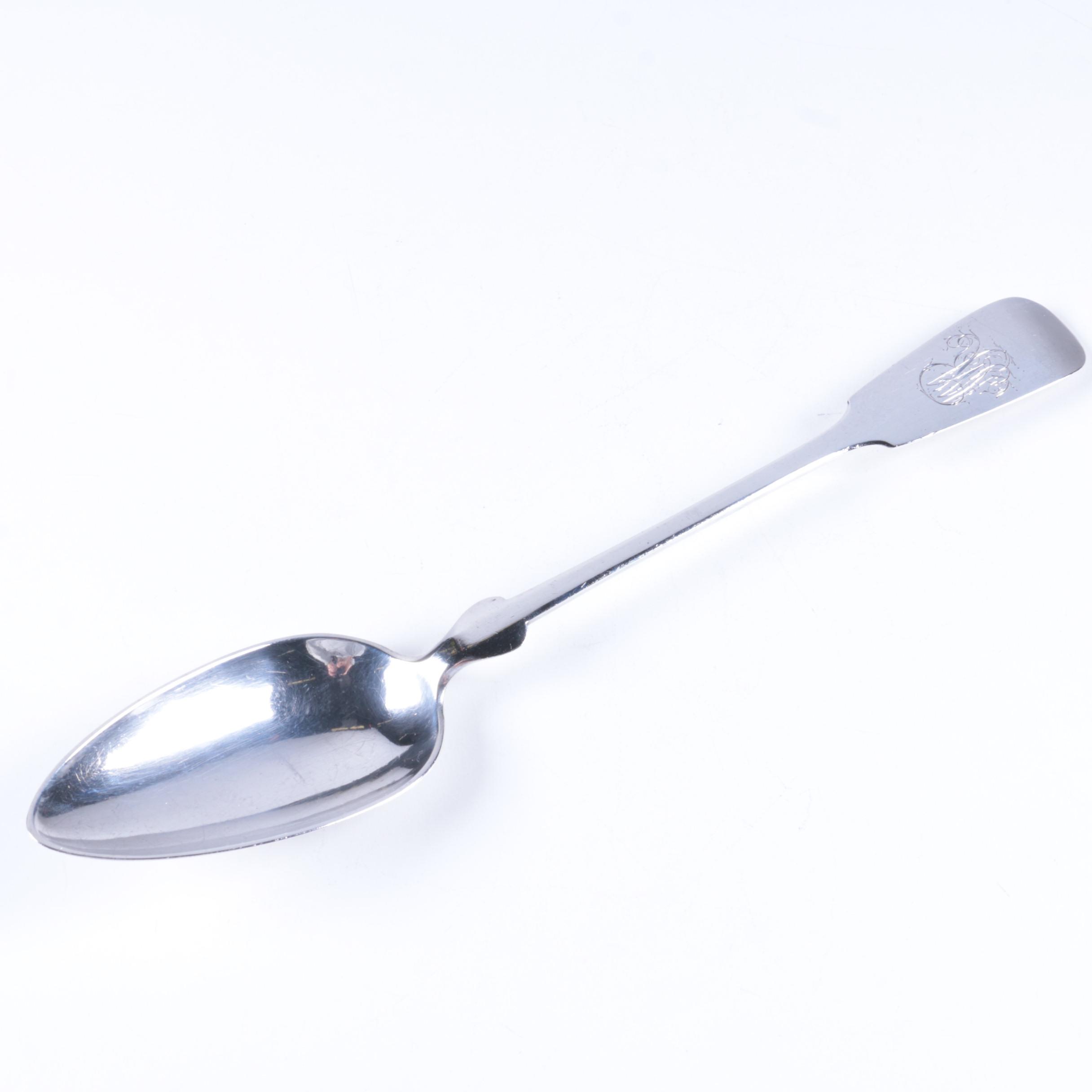 Antique Danzig Sterling Silver Serving Spoon