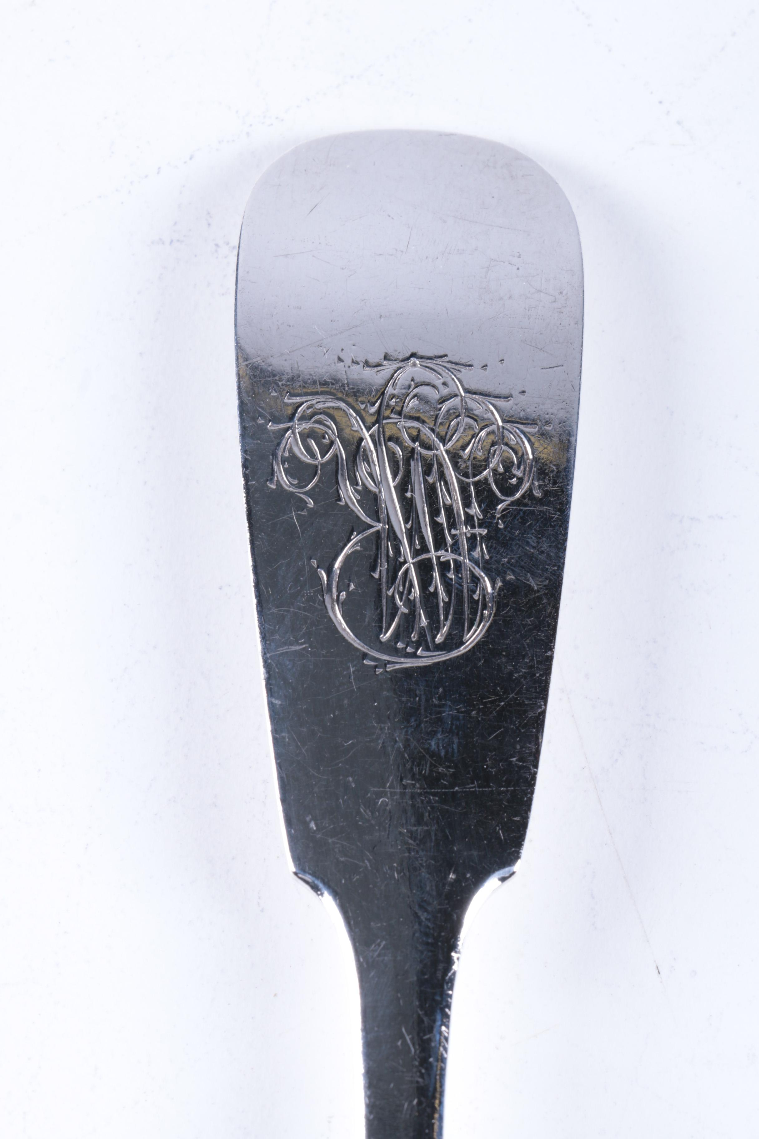 Antique Danzig Sterling Silver Serving Spoon