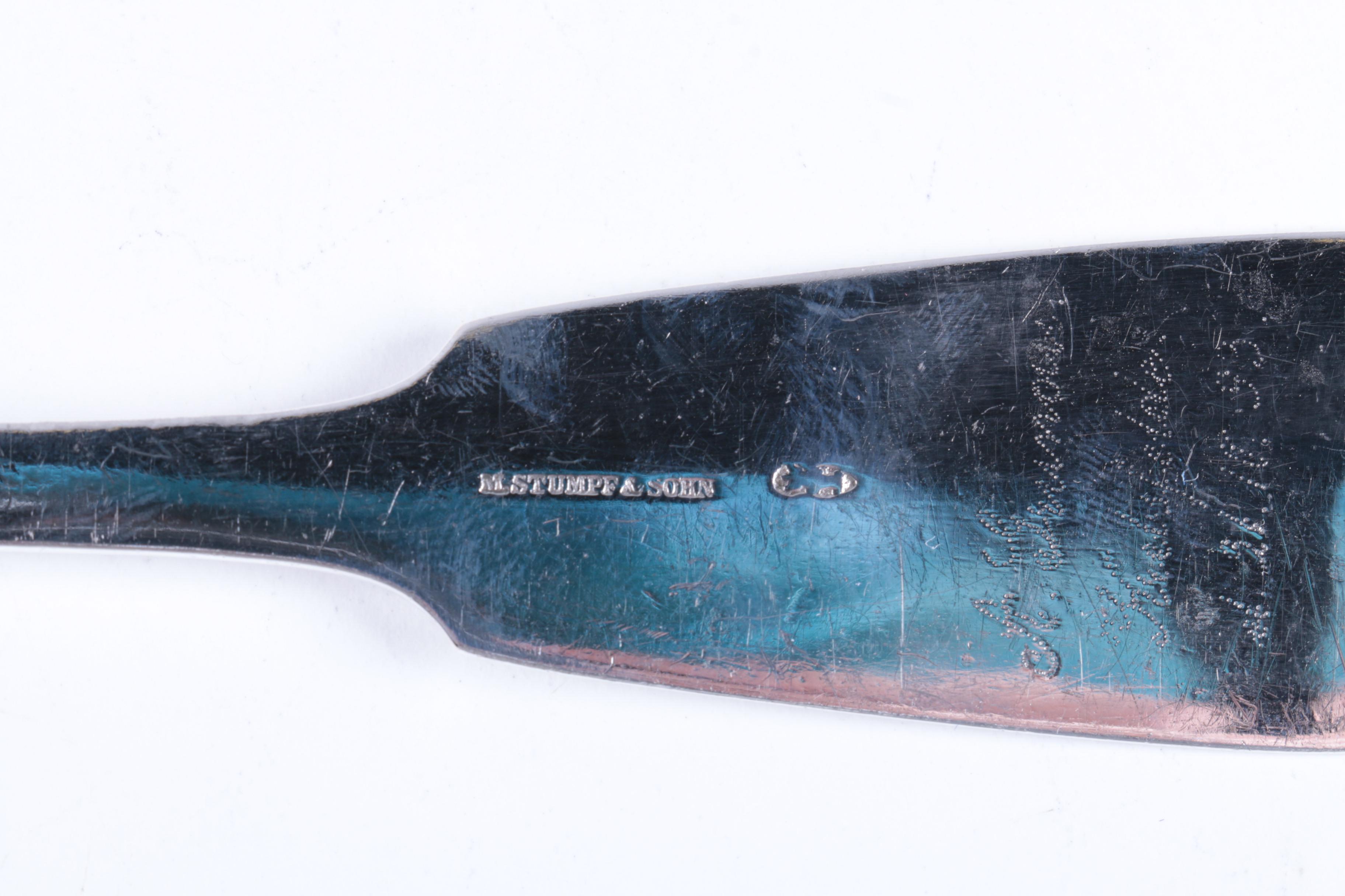 Antique Danzig Sterling Silver Serving Spoon