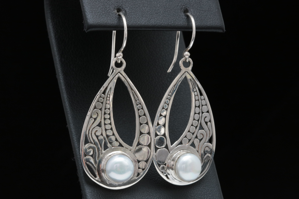 Sterling Silver and Freshwater Pearl Earrings