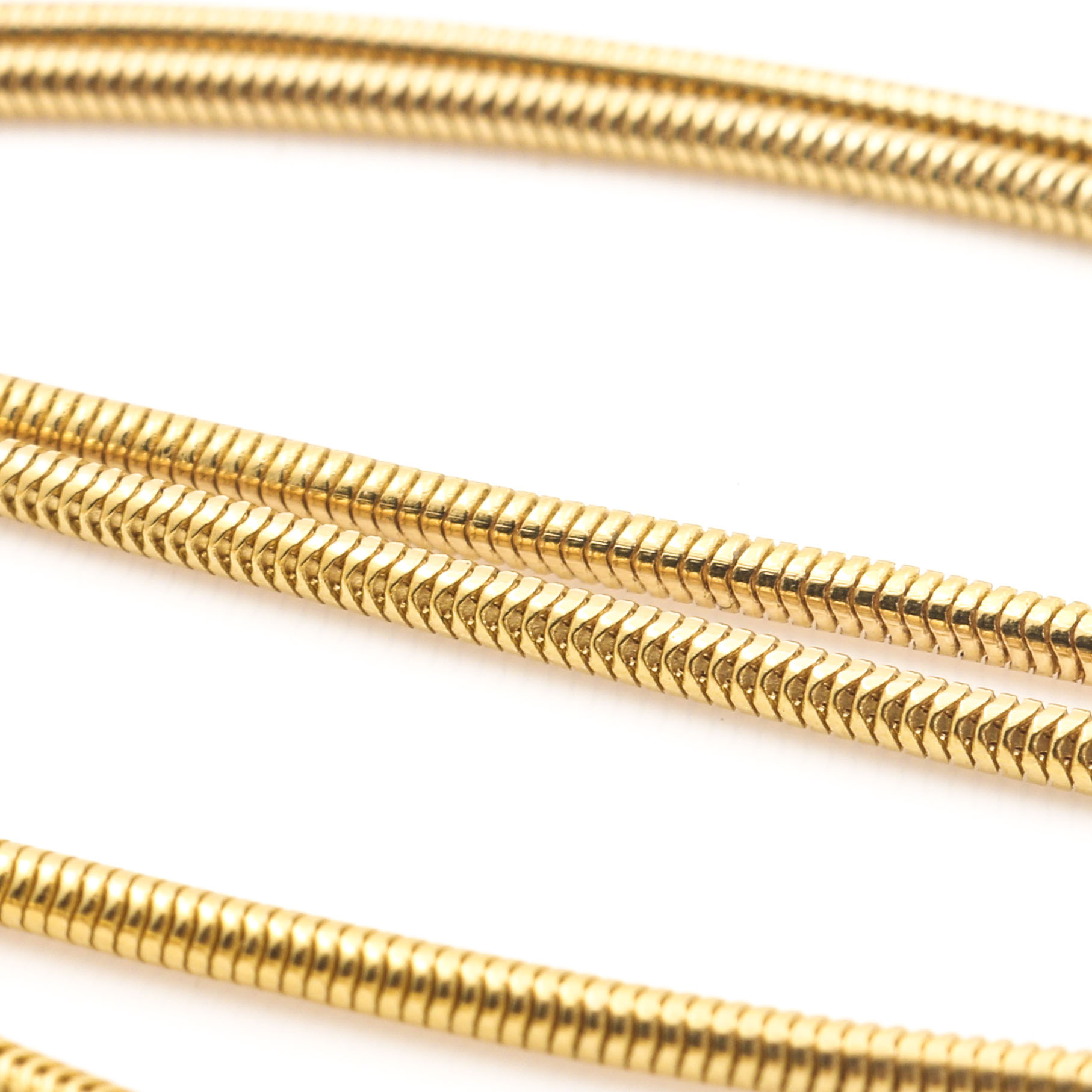 14K Yellow Gold Snake Chain with 18K Gold Clasp
