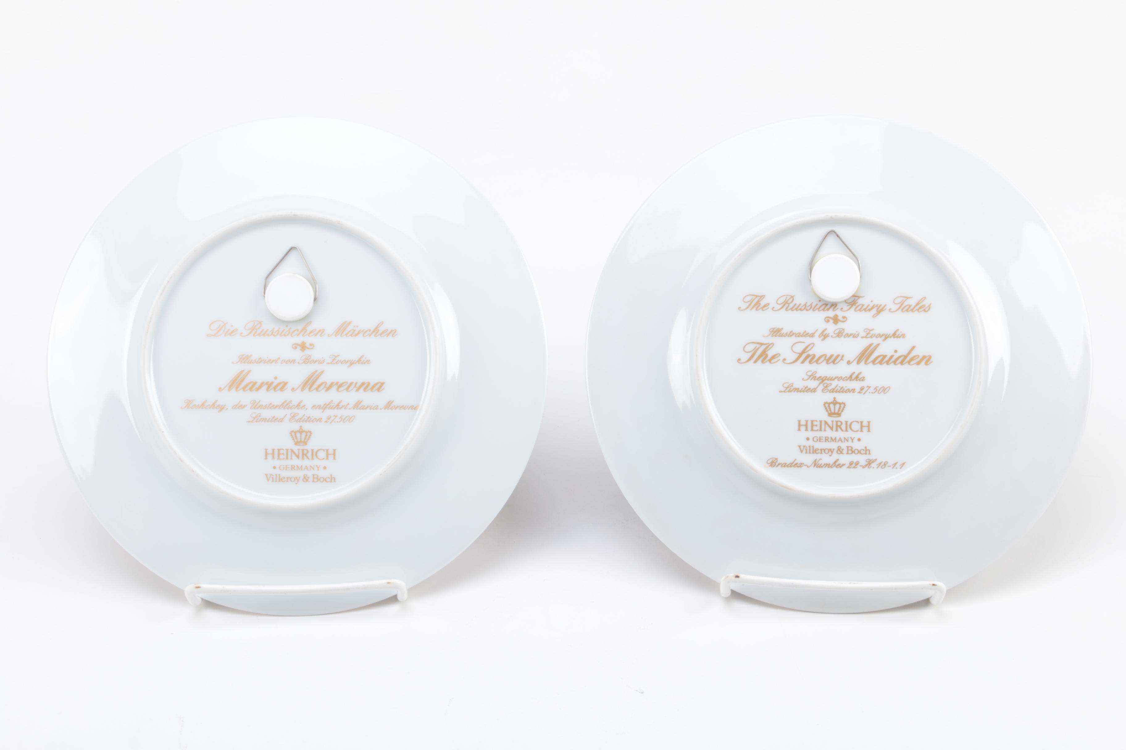 Vintage Villeroy & Boch Heinrich "The Russian Fairy Tales" Collectible Plates