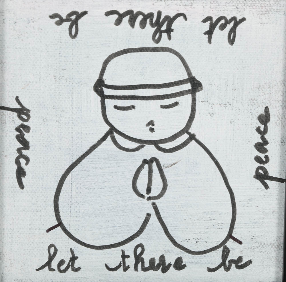 Jacqueline Saporiti Marker on Canvas Figures