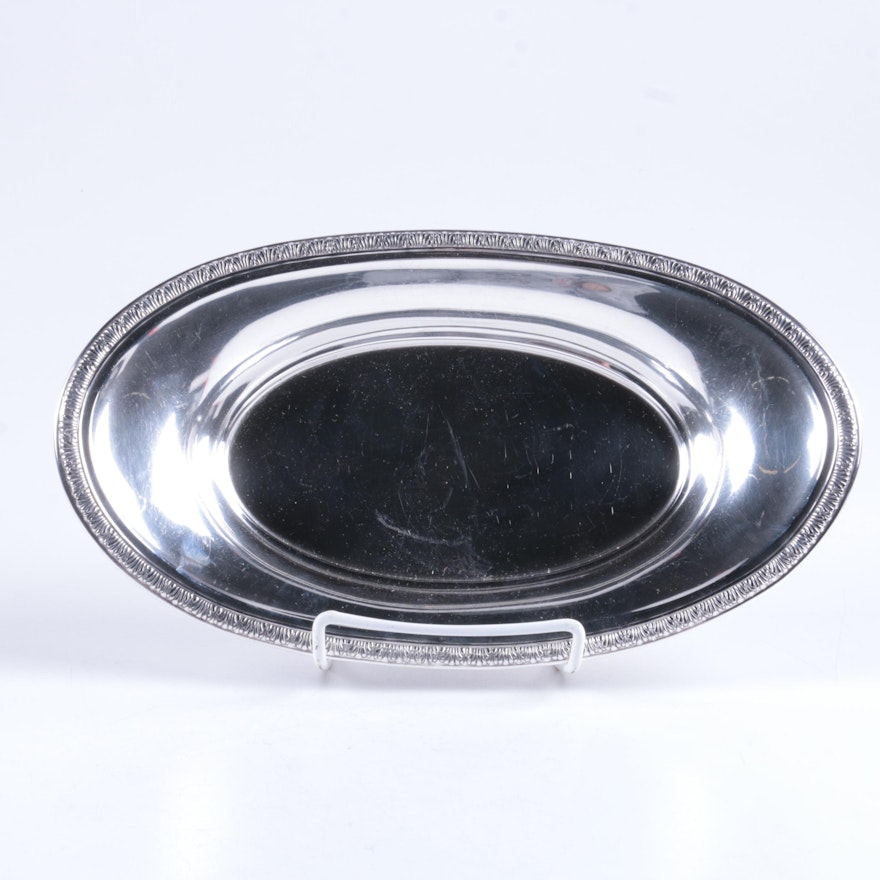 International Silver Co. Anthemion Rimmed Sterling Silver Bread Tray