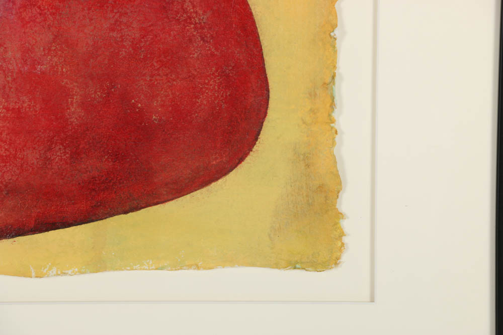 Jacqueline Saporiti Acrylic on Paper of Red Pear