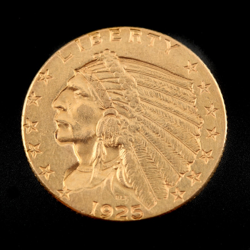 1925 D Indian $2.50 Gold Quarter Eagle