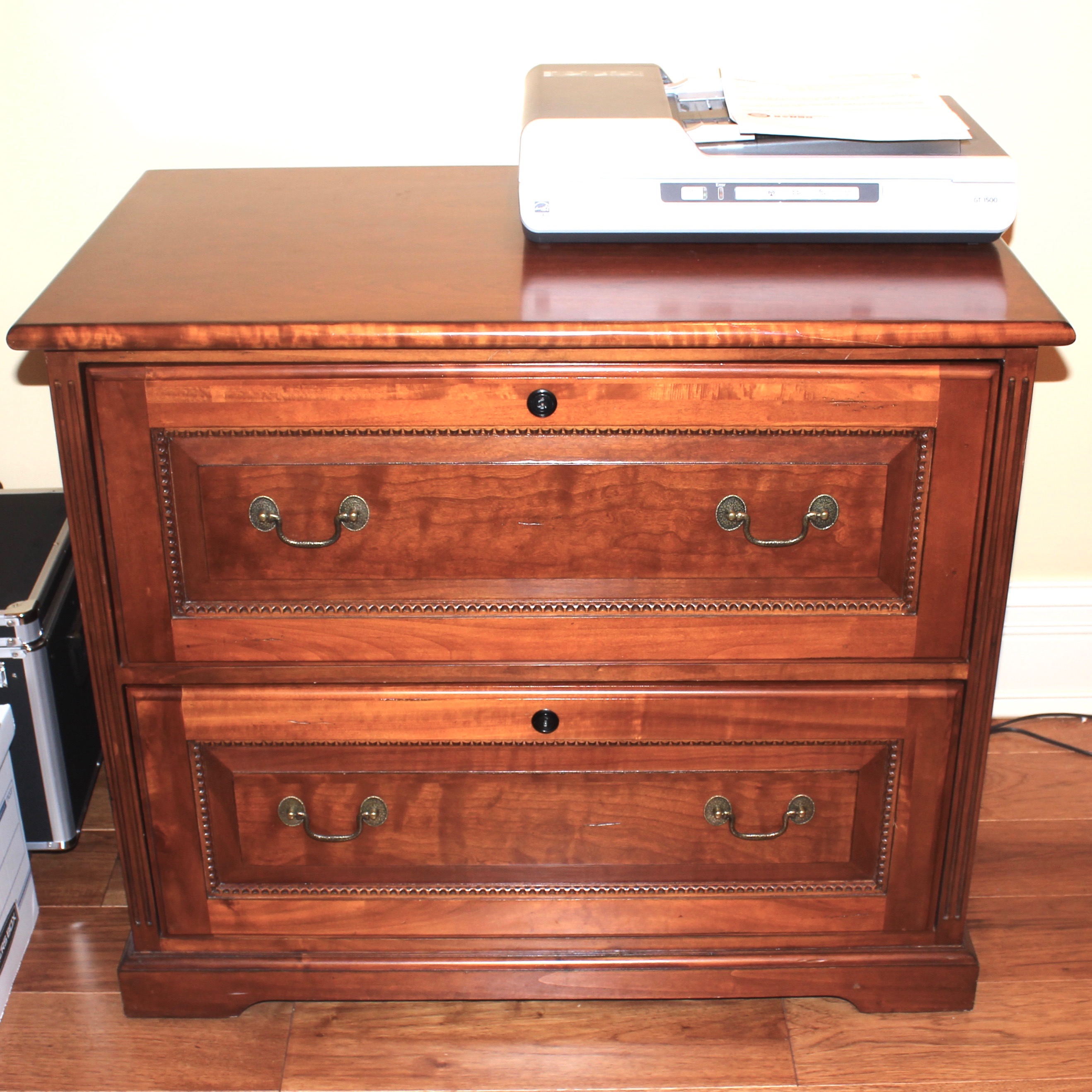 Wooden Two Drawer File Cabinet EBTH