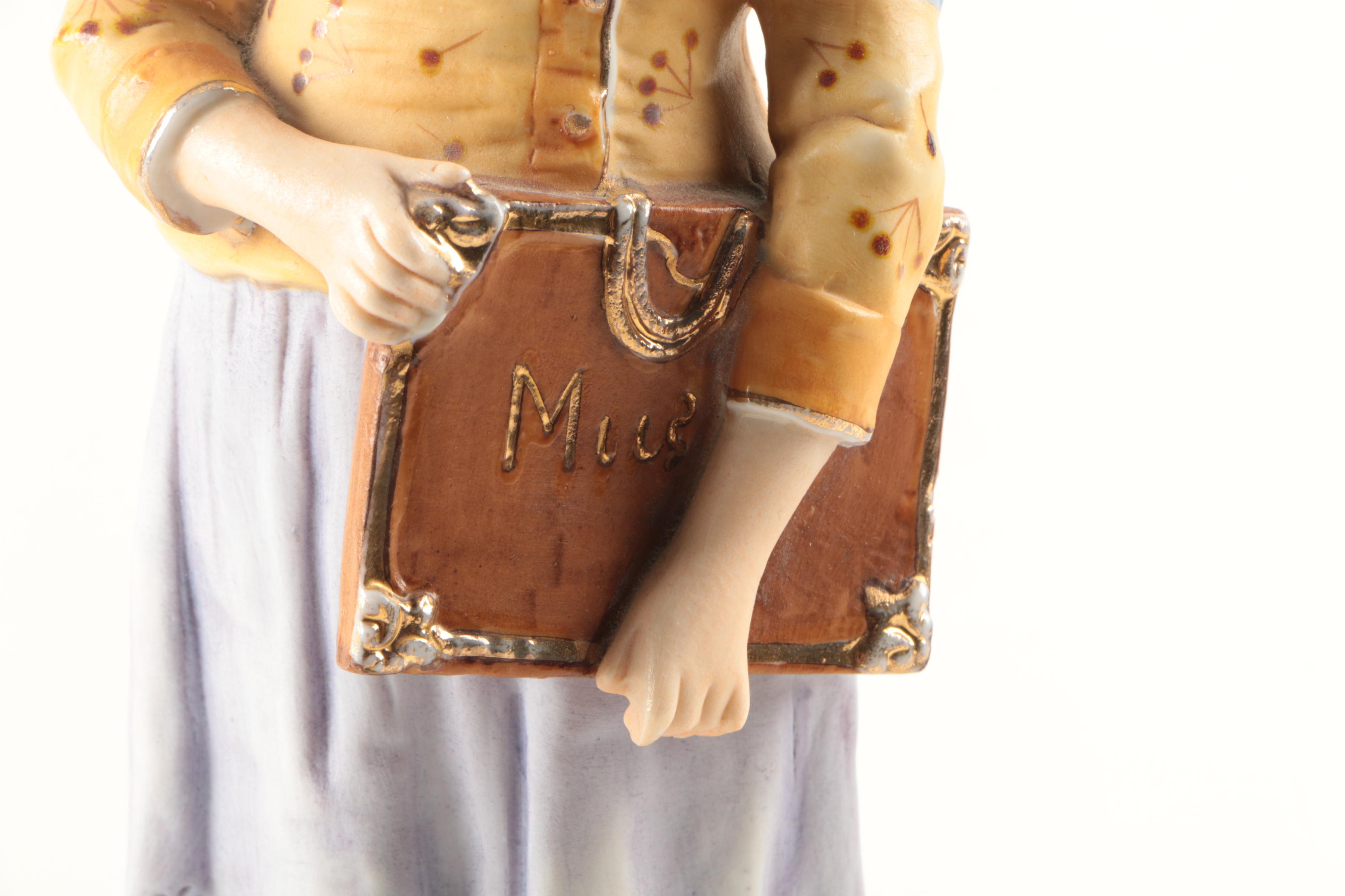 Vintage Bisque Figurine of a Young Woman