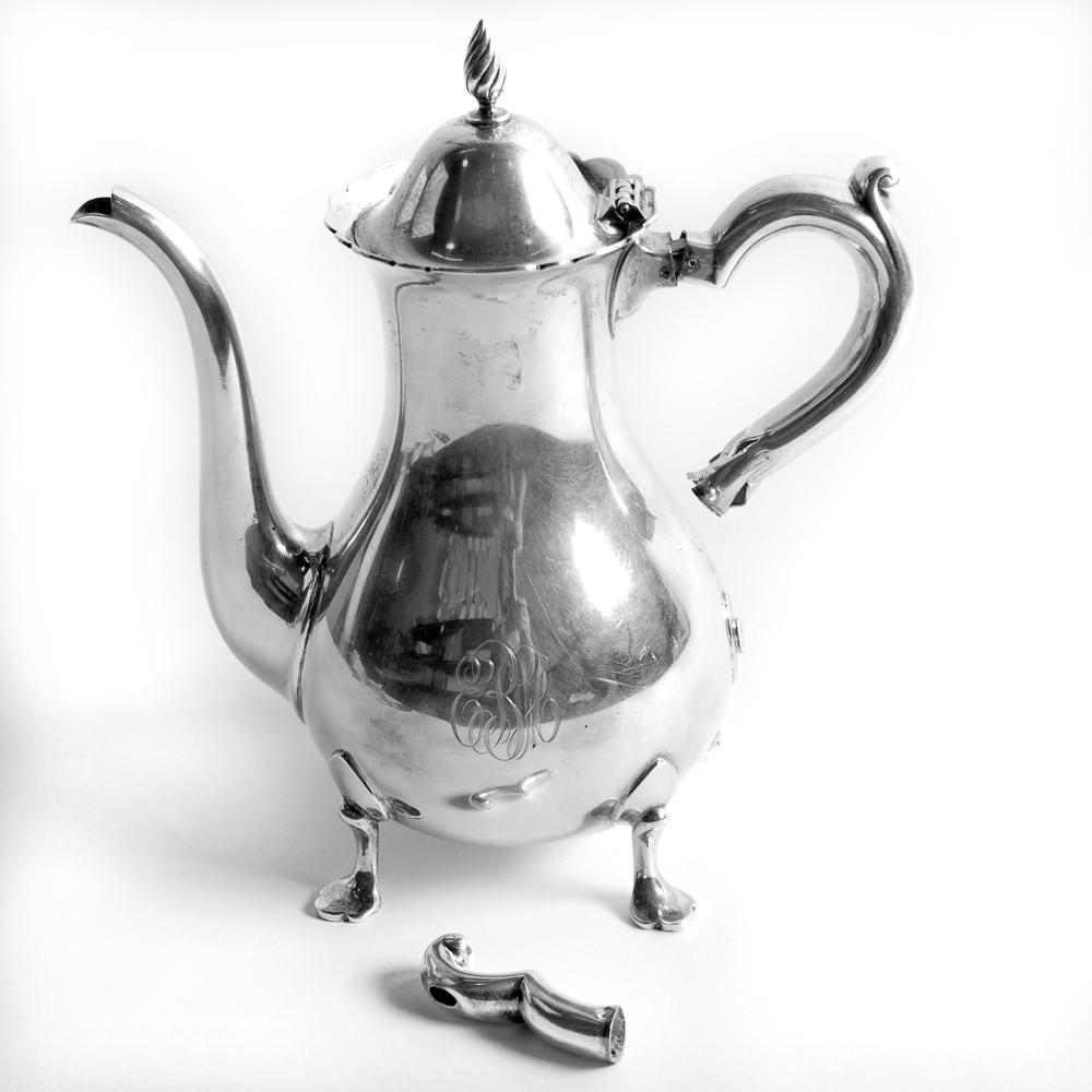 Gorham Sterling Silver Scalloped Rim Coffee Pot