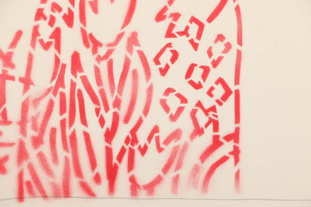 Airbrush Painting on Paper of a Woman