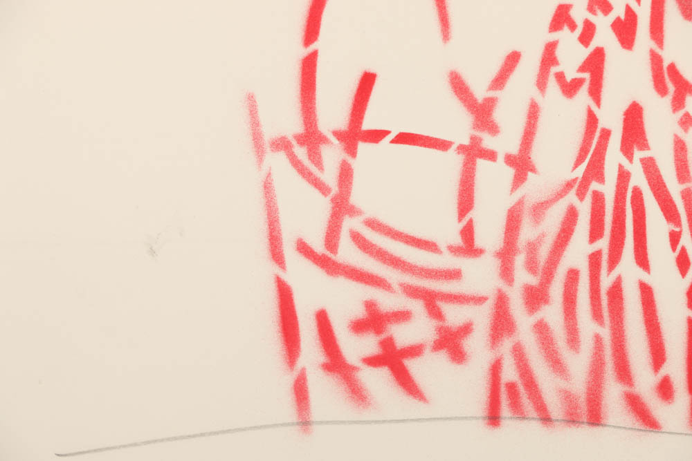 Airbrush Painting on Paper of a Woman