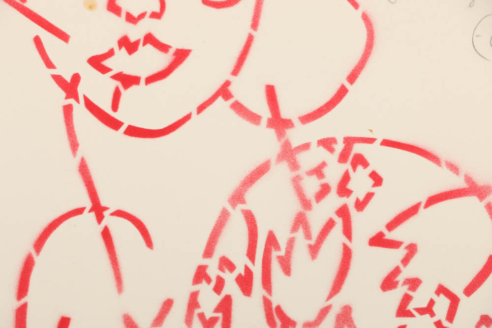 Airbrush Painting on Paper of a Woman