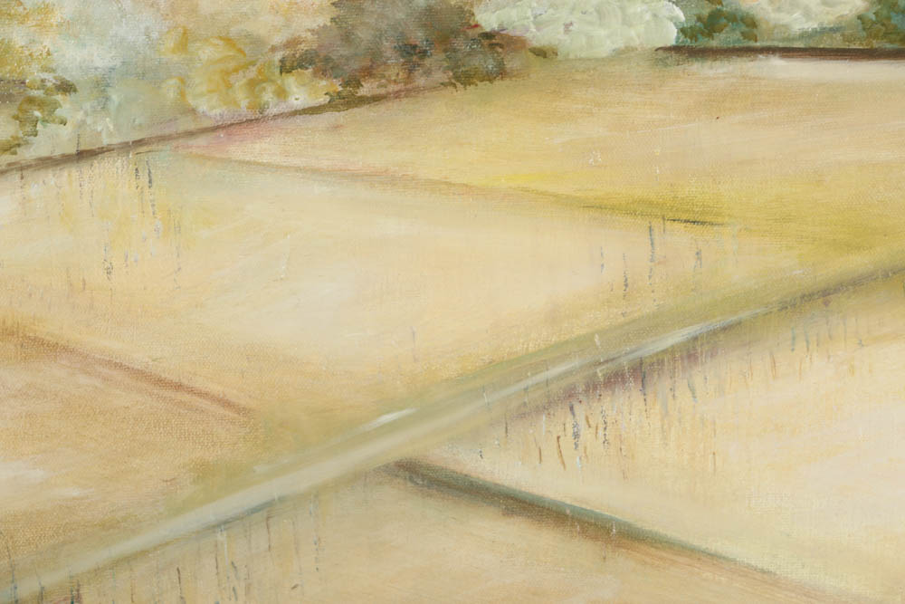 Jacqueline Saporiti Acrylic Painting on Canvas of a Field
