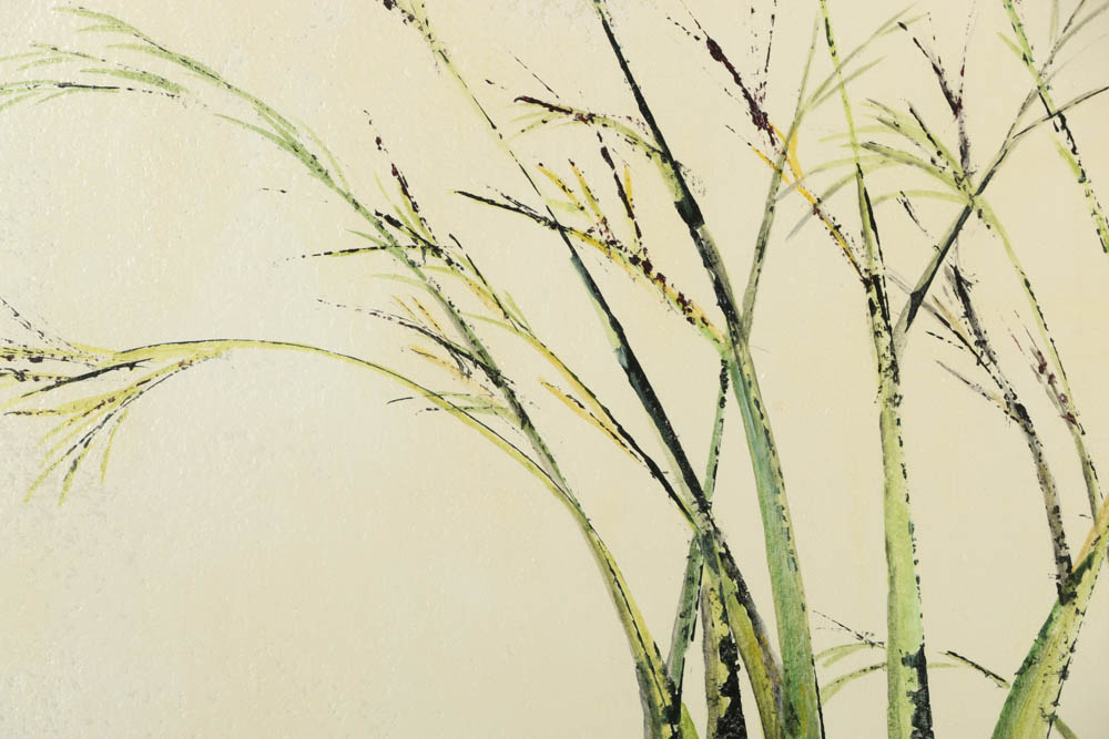 Jacqueline Saporiti Acrylic Painting of Potted Plant