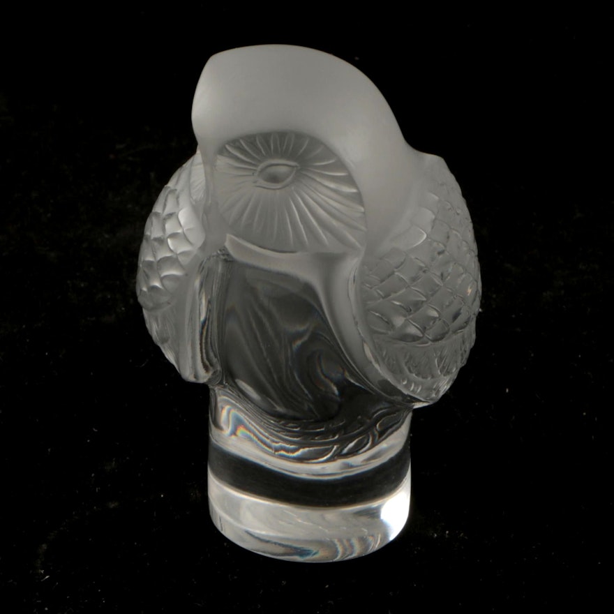 Crystal Lalique "Shiver Owl" Figurine
