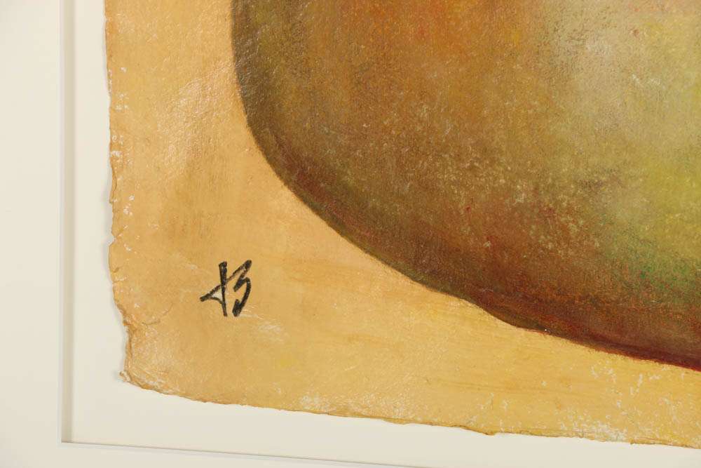 Jacqueline Saporiti Acrylic Painting of a Pear