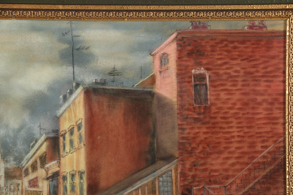 Nelson Sears Pastel Drawing "Brittany Village"