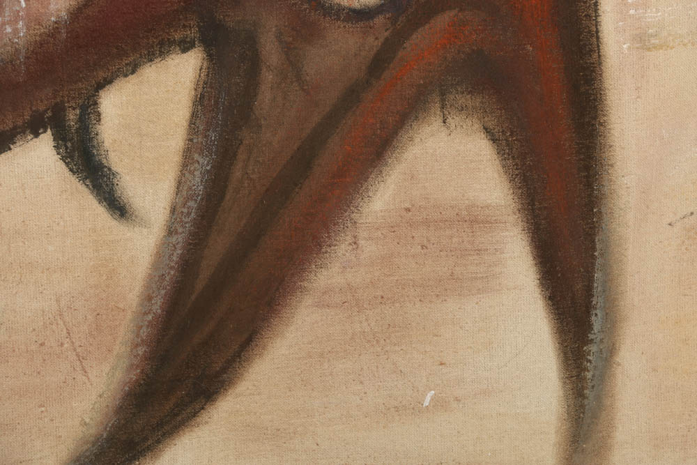 Jacqueline Saporiti Oil Paintings of Figures and a Fish