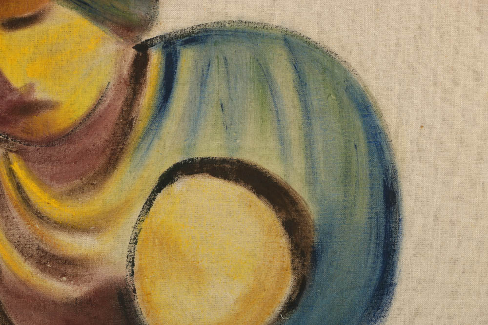 Jacqueline Saporiti Oil Paintings of Figures and a Fish