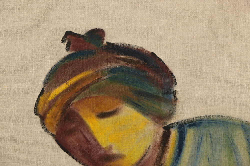 Jacqueline Saporiti Oil Paintings of Figures and a Fish