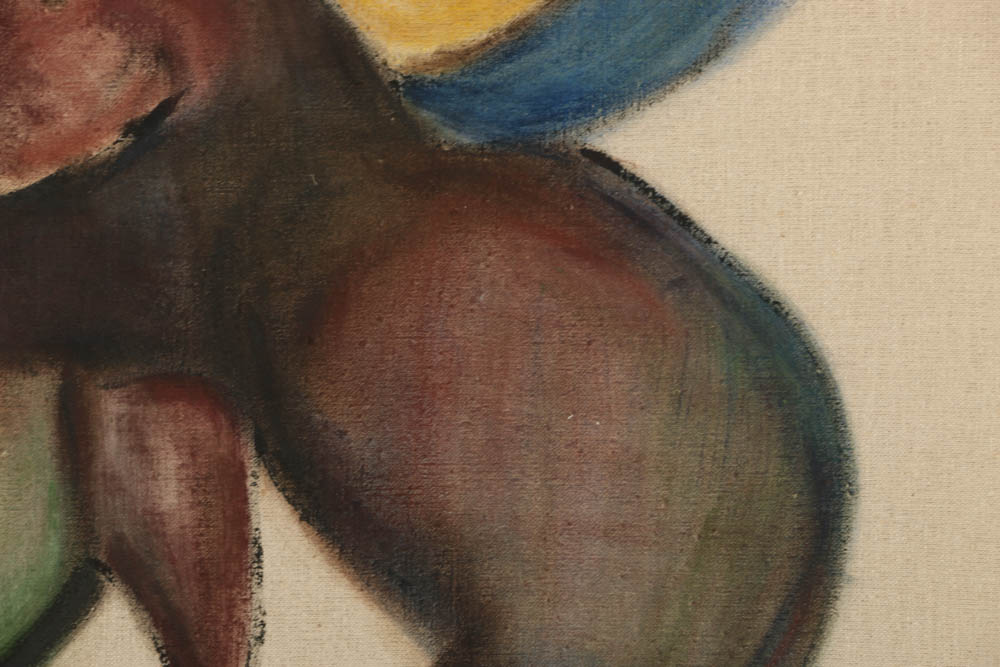 Jacqueline Saporiti Oil Paintings of Figures and a Fish