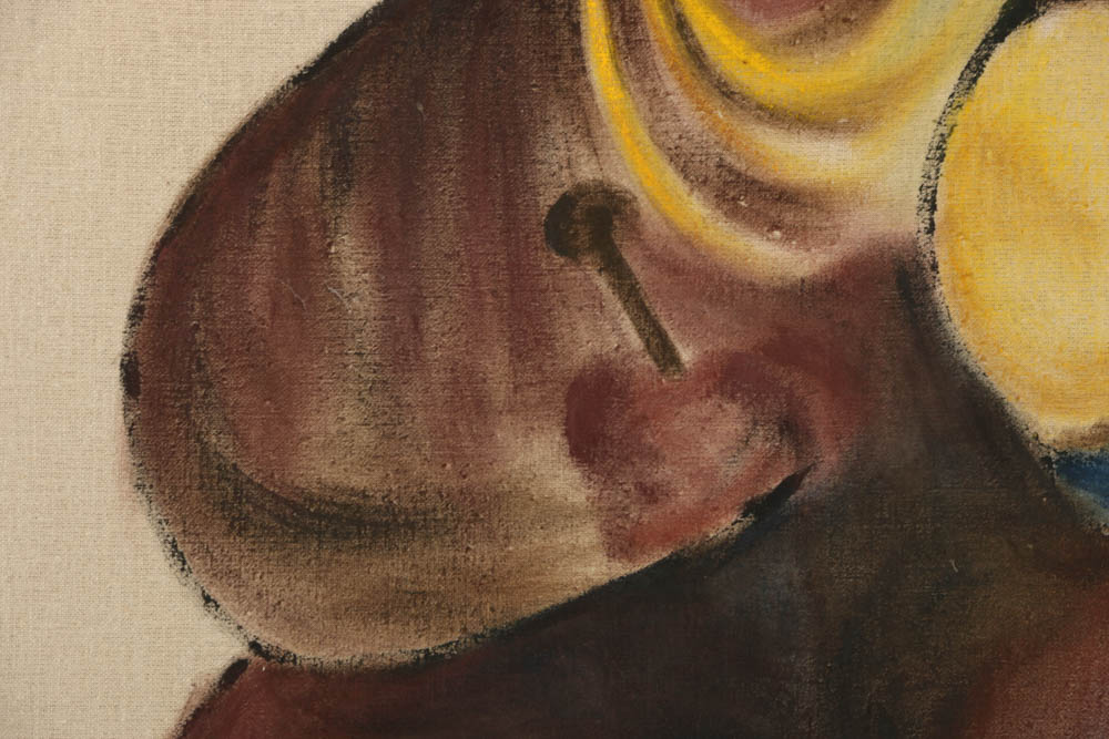 Jacqueline Saporiti Oil Paintings of Figures and a Fish