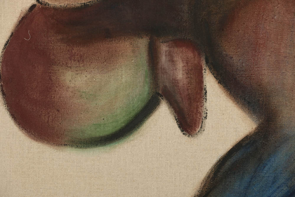 Jacqueline Saporiti Oil Paintings of Figures and a Fish