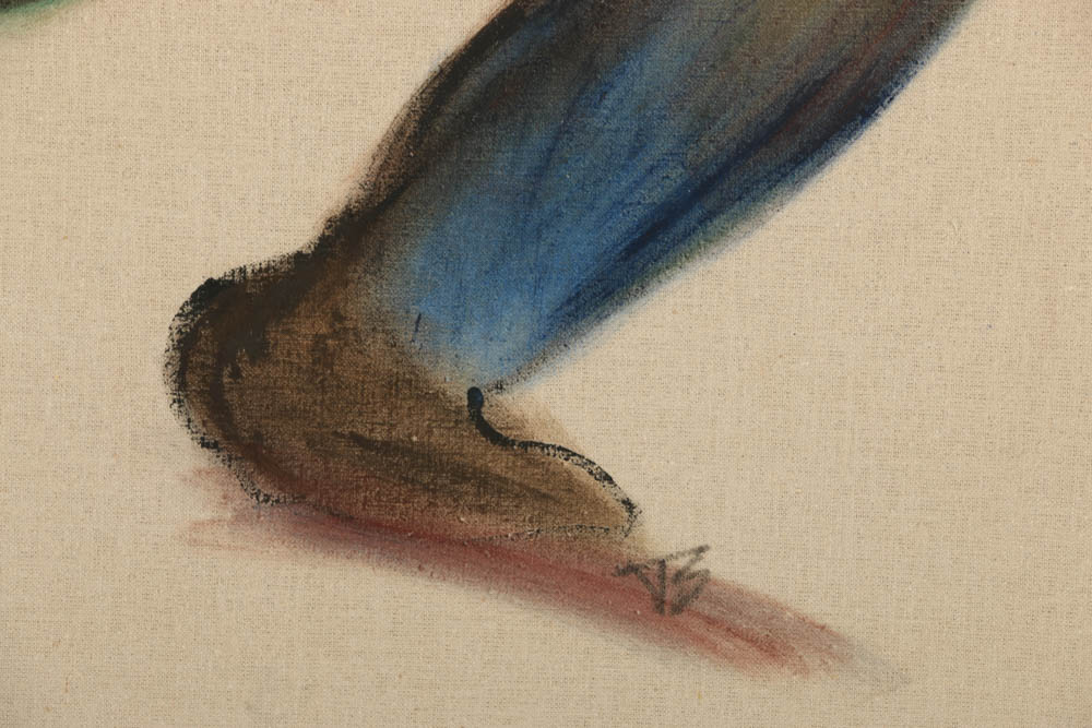 Jacqueline Saporiti Oil Paintings of Figures and a Fish