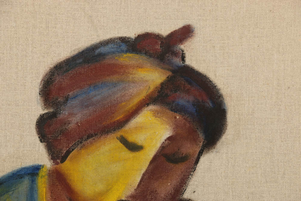 Jacqueline Saporiti Oil Paintings of Figures and a Fish