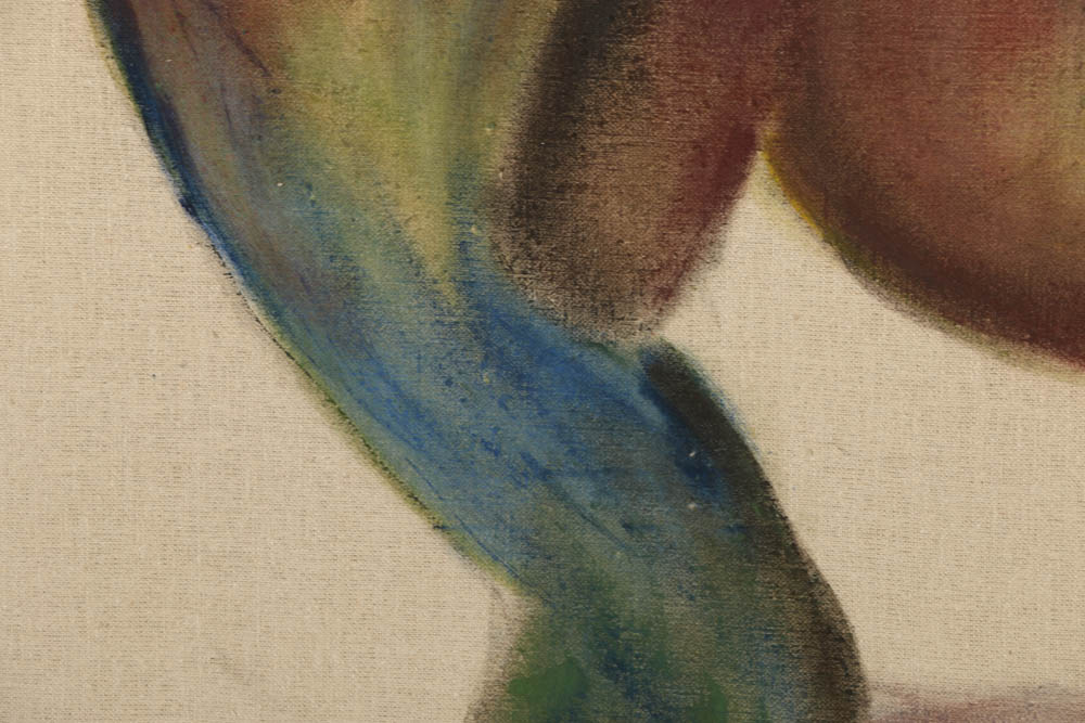 Jacqueline Saporiti Oil Paintings of Figures and a Fish