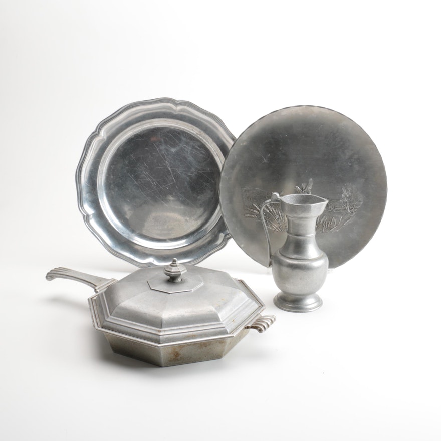 International Silver Co. Pewter, Wilton Armetale, and Other Metal Tableware