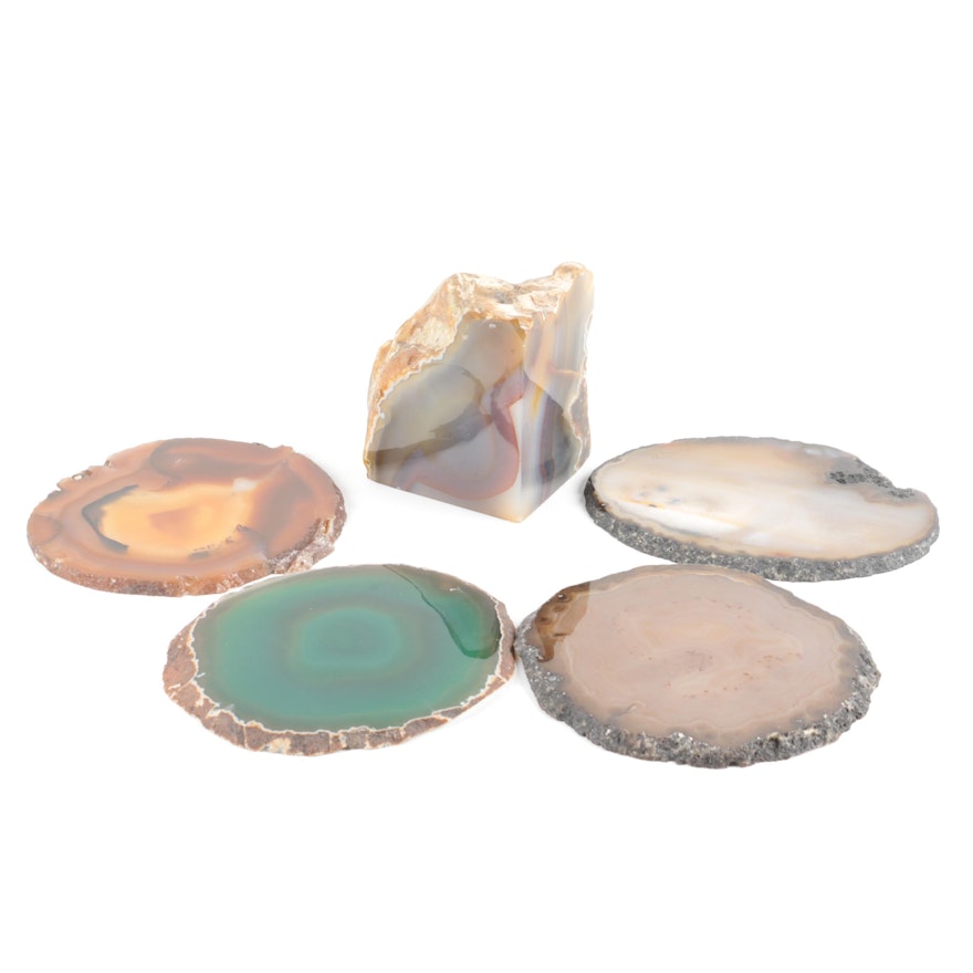 Agate Slabs and Block