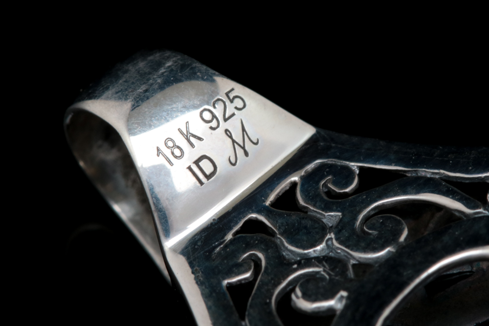 Robert Manse Sterling Silver, 18K Yellow Gold and Amethyst Pendant